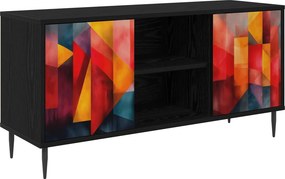 vidaXL Ντουλάπι TV HEESCH 102 x 33 x 51 εκ Μαύρη Δρυς