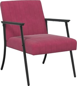 vidaXL Πολυθρόνα Κόκκινο 59 x 75 x 78 εκ Βελούδο