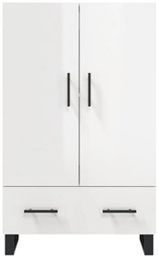 vidaXL Ντουλάπα Γυαλ. Λευκό 69,5 x 31 x 115 εκ. από Επεξεργασμένο Ξύλο