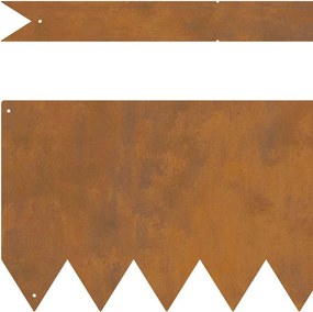 vidaXL Περίγραμμα γκαζόν 10 pcs Καφέ 100 x 0.05 x 20 εκ