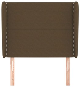 Κεφαλάρι με Πτερύγια Σκούρο Καφέ 83x23x118/128 εκ. Υφασμάτινο 3117793
