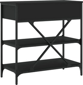 vidaXL Τραπέζι Κονσόλα Μαύρο 75 x 34,5 x 75 εκ. από Επεξεργ. Ξύλο