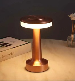 Stewehome Μοντέρνο επιτραπέζιο φωτιστικό LED με ρυθμιζόμενη ένταση και επαναφορτιζόμενο σύστημα Μπεζ