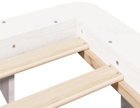 vidaXL Σκελετός Κρεβ. Χωρίς Στρώμα Λευκό 120x190 εκ Μασίφ Πεύκο