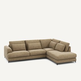 Γωνιακός καναπές βελούδο stonewashed, Marsile