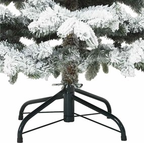 vidaXL Τεχνητό Χριστουγεννιάτικο Δέντρο με Χιόνι με βάση Λευκό 120 cm