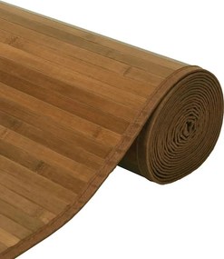 vidaXL Χαλί Ορθογώνιο Καφέ 60 x 300 εκ. Μπαμπού