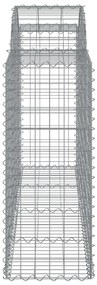 vidaXL Συρματοκιβώτια Τοξωτά 25 τεμ. 200x50x100/120 εκ. Γαλβαν. Ατσάλι