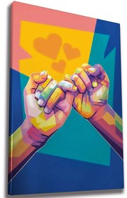 Πίνακας Καμβάς 227WRZ1231 70x100cm Multi Wallity Κάθετοι Wood, Canvas