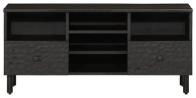 vidaXL Έπιπλο Τηλεόρασης Μαύρο 100 x 33 x 46 εκ. από Μασίφ Ξύλο Μάνγκο
