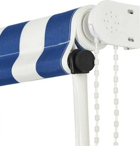 vidaXL Τέντα Συρόμενη Μπλε / Λευκό 350 x 150 εκ.