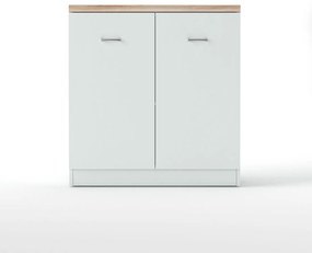 Κομότα KOM2D 80x33x85εκ Λευκή-Σονόμα - TO-KOM2DWHIT - TO-KOM2DWHIT