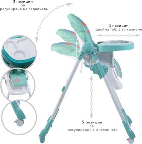 High chair Kimchi  turquoise