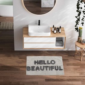 Ταπέτο Μπάνιου 0673 Light Grey Das Home 50X80cm 50x80cm 100% Cotton