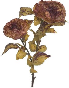 Διακοσμητικό Κλαδί-Λουλούδι 3-85-505-0133 74cm Beige-Bordo Inart Πλαστικό, Ύφασμα