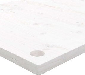vidaXL Επιφάνεια Γραφείου Λευκή 110x55x2,5 εκ. από Μασίφ Ξύλο Πεύκου