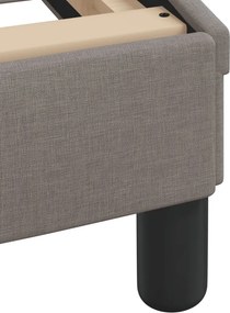 vidaXL Κρεβάτι με Στρώμα Dover Taupe 200x200 εκ. Υφασμάτινο