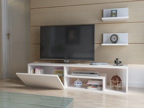 Σύνθεση Σαλονιού Zeplin - Χρώμα Λευκό - 120x29,6x29,3εκ