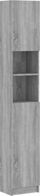 vidaXL Ντουλάπι Μπάνιου Γκρι Sonoma 32x25,5x190 εκ. Επεξεργασμένο Ξύλο