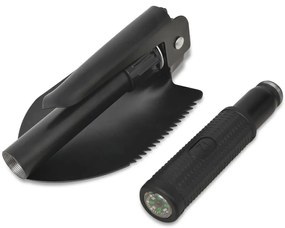 vidaXL Φτυάρι Πτυσσόμενο Μαύρο από Ανθρακοχάλυβα