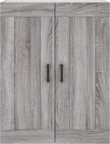 vidaXL Ντουλάπι Γκρι Sonoma 69,5 x 34 x 180 εκ. Επεξεργασμένο Ξύλο