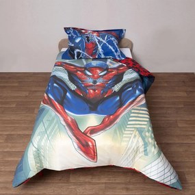 Παπλωματοθήκη Παιδική Spiderman 51 (Σετ 2τμχ) Multi Viopros Μονό 160x200cm 100% Βαμβάκι