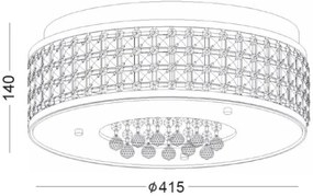 Φωτιστικό οροφής Etna 5φωτο