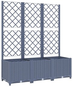 vidaXL Ζαρντινιέρα Κήπου με Καφασωτό Μπλε Γκρι 120x40x136 εκ. από PP