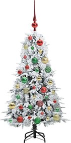 vidaXL Τεχνητό Χριστουγεννιάτικο Δέντρο με Άξονα με βάση Λευκό 120 cm