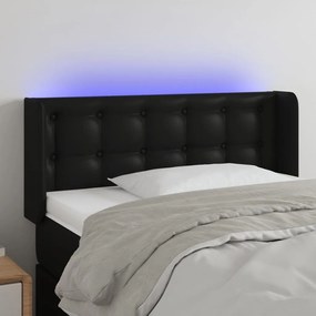 Κεφαλάρι Κρεβατιού LED Μαύρο 103x16x78/88 εκ. Συνθετ. Δέρμα 3123320