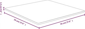 vidaXL Επιφάνεια Τραπεζιού 70x70x1,5 εκ. από Μπαμπού