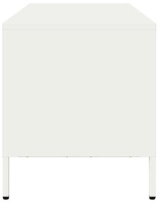 vidaXL Έπιπλο Τηλεόρασης Λευκό 101,5x39x43,5 εκ. Ατσάλι Ψυχρής Έλασης