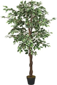 vidaXL Φίκος Τεχνητός 378 Φύλλα Πράσινος 80 εκ.