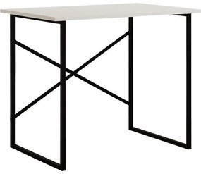 Zayn desk black metal and melamine in white shade 90x60x70cm 90x60x70 εκ.