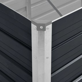 vidaXL Ζαρντινιέρα Υπερυψωμένη Ανθρακί 240x80x77 εκ. Γαλβαν. Χάλυβας