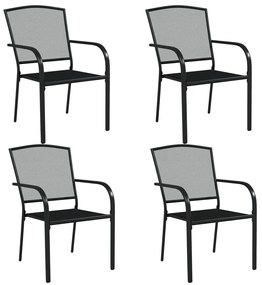 vidaXL Σετ Τραπεζαρίας Κήπου 5 Τεμαχίων Ανθρακί από Ατσάλι