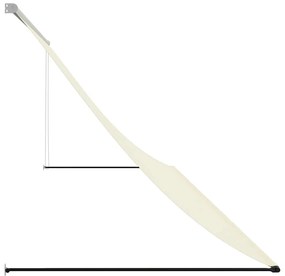 vidaXL Τέντα Συρόμενη Κρεμ 400 x 150 εκ. από Ύφασμα και Ατσάλι