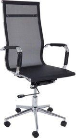 BF3200 Πολυθρόνα Διευθυντή Μέταλλο Χρώμιο - Mesh Μαύρο   1τμχ