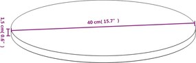 vidaXL Επιφάνεια Τραπεζιού Ø40x1,5 από Μπαμπού