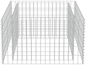 vidaXL Συρματοκιβώτιο-Γλάστρα Υπερυψωμένη 90x90x50 εκ. Γαλβ. Χάλυβας