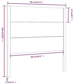 vidaXL Κεφαλάρι Μελί 96 x 4 x 100 εκ. από Μασίφ Ξύλο Πεύκου