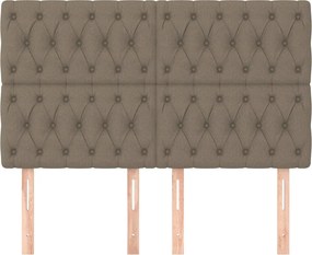 vidaXL Κεφαλάρι Κρεβατιού Μπεζ 144x7x118/128 εκ. Ύφασμα