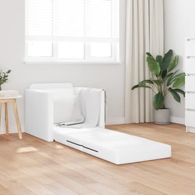 vidaXL Καθιστικό Κρεβάτι 2 σε 1 Λευκό 74x77x81 cm από Τεχνητό Δέρμα
