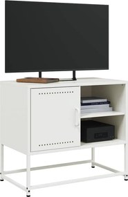 vidaXL Έπιπλο Τηλεόρασης Λευκό 68x39x60,5 εκ. από Χάλυβα