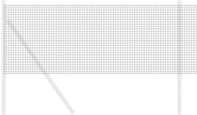 vidaXL Γκρί Συγκολλητός Φράχτης 0.8x50 μ Χάλυβας