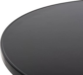 ΤΡΑΠΕΖΙ ΣΤΡΟΓΓΥΛΟ GOSS HM5974.01 ΑΛΟΥΜΙΝΙΟ ΜΑΥΡΟ Φ60x70Υεκ.