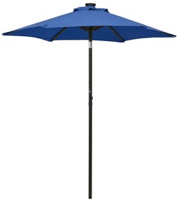Ομπρέλα με LED Αζούρ Μπλε 200 x 211 εκ. Αλουμινίου