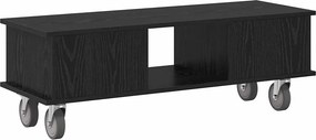 vidaXL Βάση TV Μαύρη Οξυά 100 x 35 x 35 εκ Επεξεργασμένο ξύλο