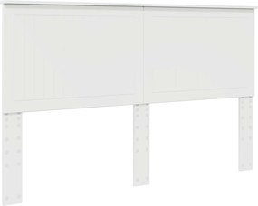 vidaXL Κεφαλάρι με κεφαλάρι Λαμπερό Λευκό 160 cm Επεξεργασμένο ξύλο