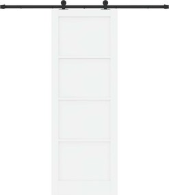 vidaXL Συρόμενη Πόρτα ORKDAL 83 x 232 εκ. Μασίφ Ξύλο Πεύκου Λευκό